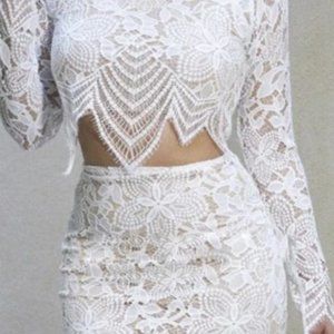 For Love And Lemons Lace Two-Piece Set